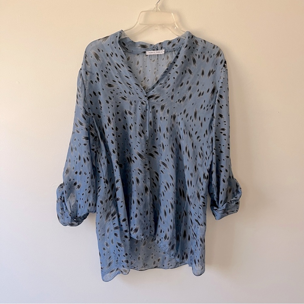 Temp Paris Sheer Silk Blouse M
